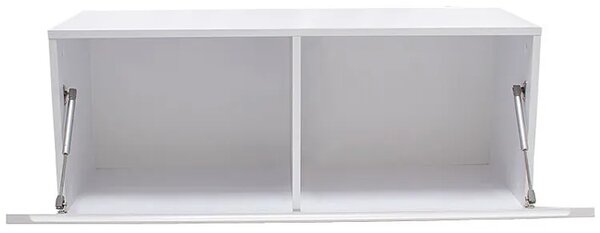 Biała minimalistyczna szafka wisząca RTV 100 cm - Vicky 2X