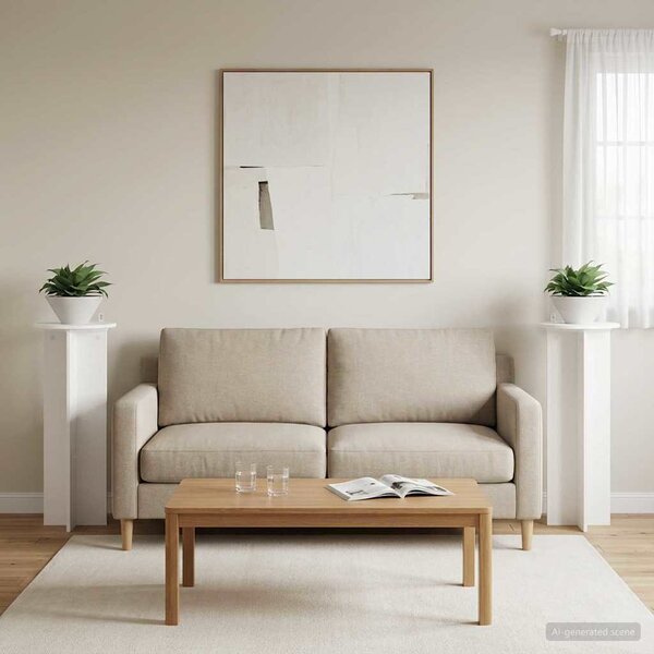 Stojak na rośliny 2 pcs Biały Ø40 x 100 cm Drewno inżynieryjne