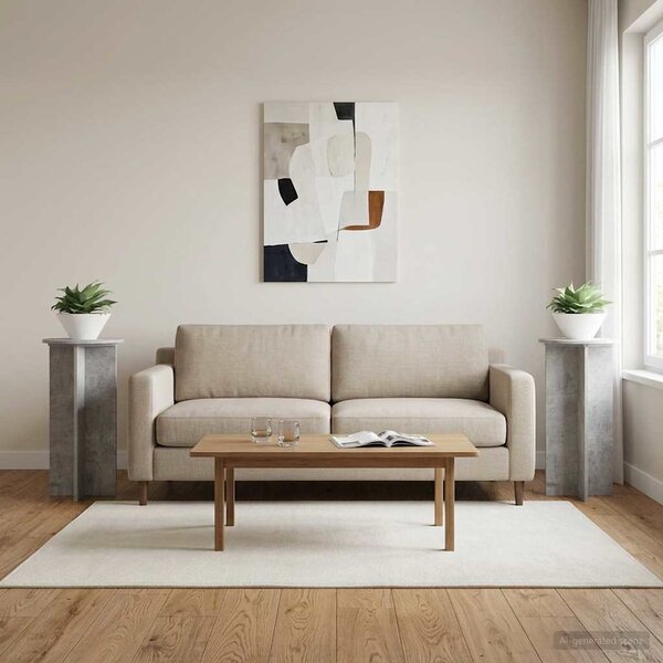 Stojak na rośliny 2 szt. Betonowy szary 40 x 40 x 80 cm