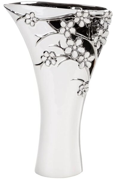 Wazon EUROFIRANY Karin 01 24 x 10 x 39 cm Biały
