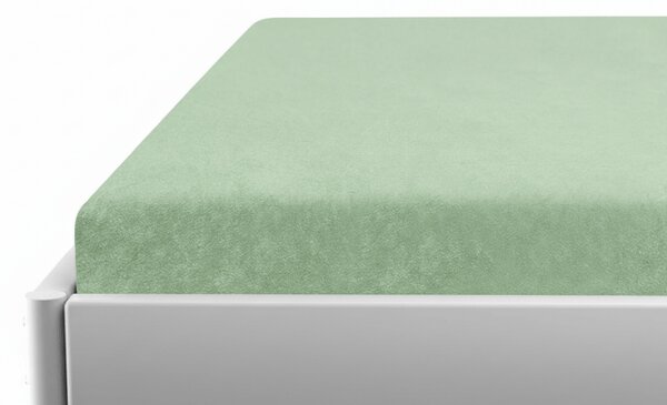 Prześcieradło frotte do łóżeczka zielone 60x120 cm