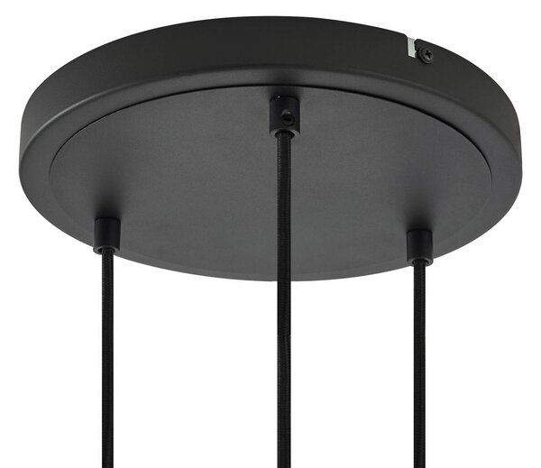 Lampa wisząca Joffrey Lindby, możliwość ściemniania, czarny, salon / jadalnia, metal, nowoczesny
