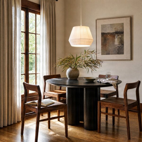 Lampa Wisząca Lindby, Vitore, ściemnialny, biały, salon, tkanina | tekstylia, skandynawski