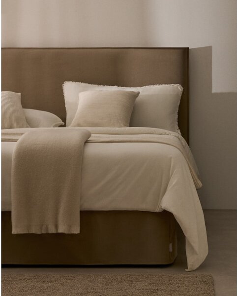 Szarobrązowy tapicerowany zagłówek 180x118 cm Jaira – Kave Home