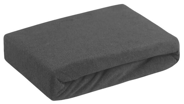 Prześcieradło EUROFIRANY Design 91 Frotte 140 x 200 cm Czarny