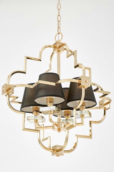 LAMPA WISZĄCA NOWOCZESNA CZARNO-ZŁOTA BALTIMORE W4