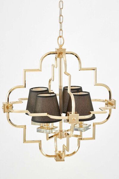 LAMPA WISZĄCA NOWOCZESNA CZARNO-ZŁOTA BALTIMORE W4