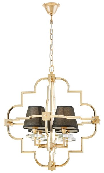 LAMPA WISZĄCA NOWOCZESNA CZARNO-ZŁOTA BALTIMORE W4