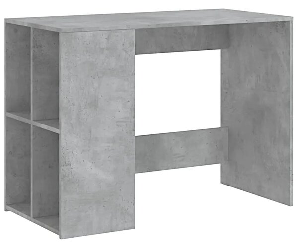 Szare biurko z regałem w kolorze beton H3-G07