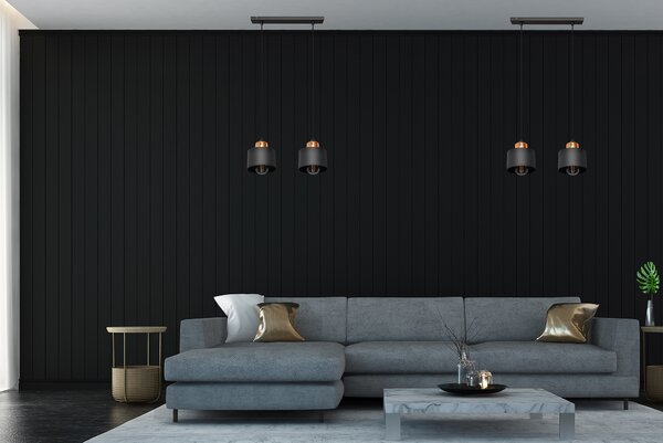 Lampa wisząca podwójna EDISON II W-L 1360/2 BK-B+BR