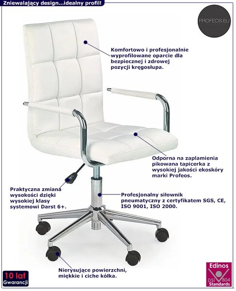 Pikowany fotel dla ucznia L7-E96