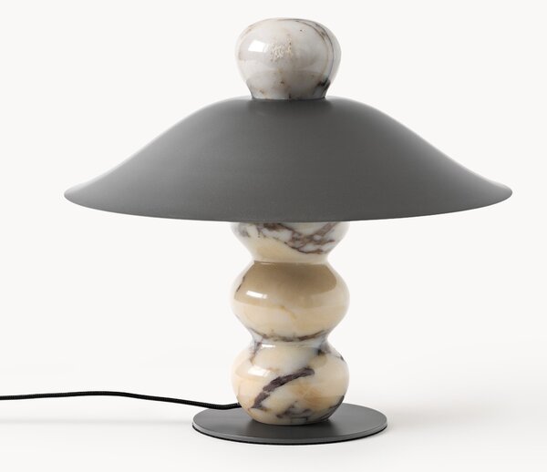 Lampa stołowa z marmuru Calacatta Viola Elaia, różne rozmiary
