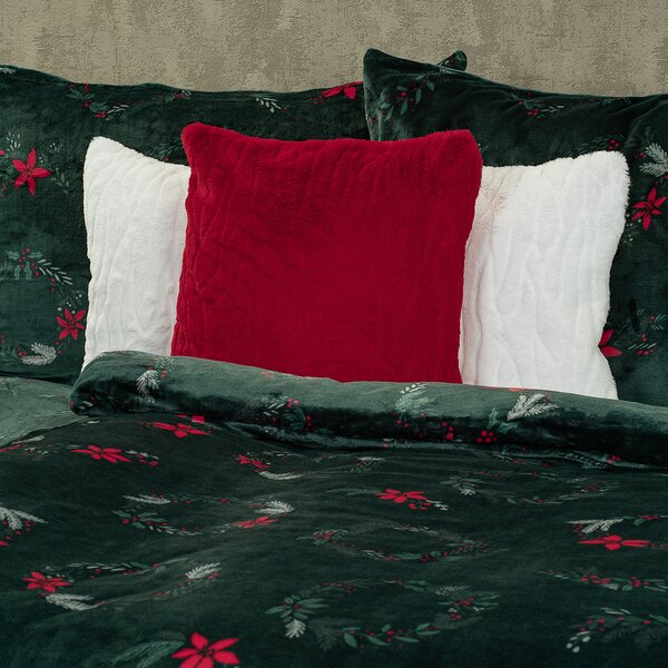 4Home Pościel mikroflanela Poinsettia, 160 x 200 cm, 70 x 80 cm