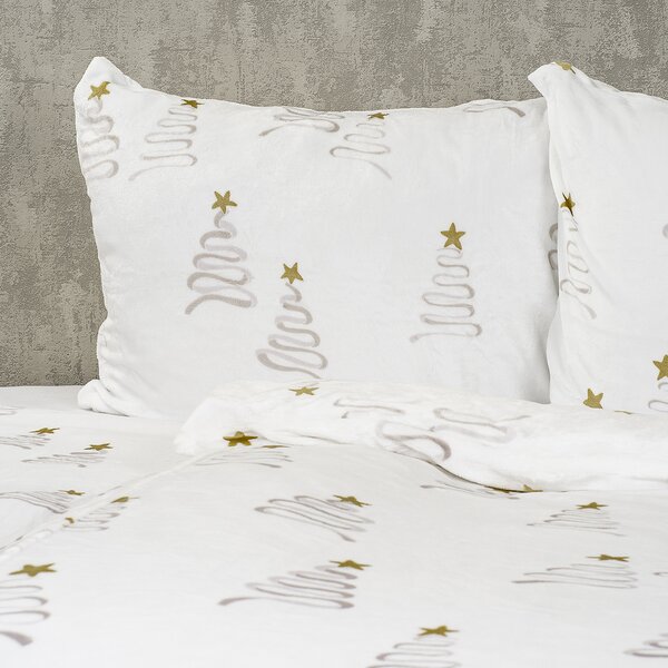 4Home Pościel mikroflanela Christmas tree, 140 x 220 cm, 70 x 90 cm