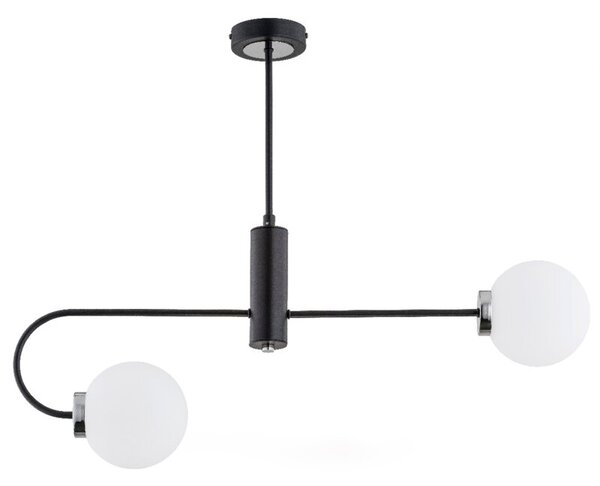 Lampa sufitowa minimalistyczna czarno-biała asymetryczna 2xE14 10W PERLA Alfa