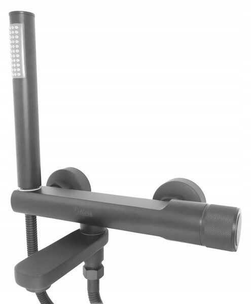Bateria wannowa ścienna Estiva BADRA Black czarna 1 szt