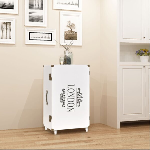 Szafka w kształcie walizki, 40 x 30,5 x81 cm, biała