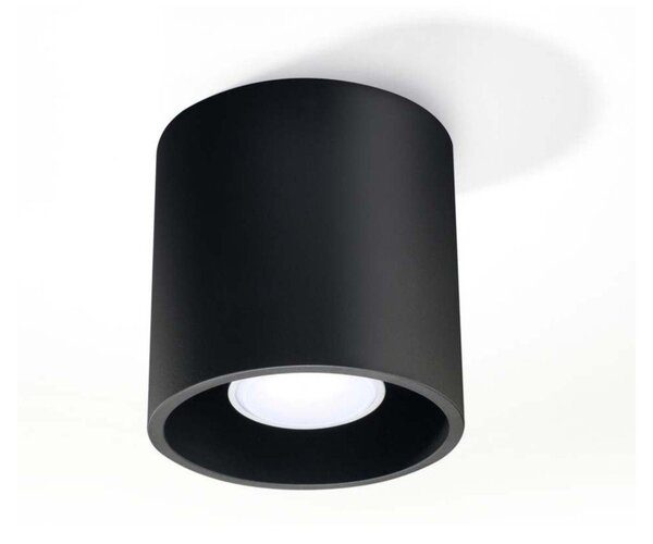 Czarna lampa sufitowa Sollux Roda