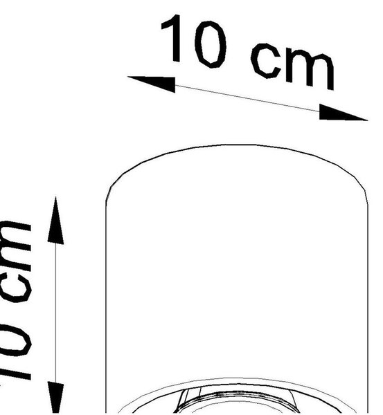 Czarna lampa sufitowa Sollux Roda