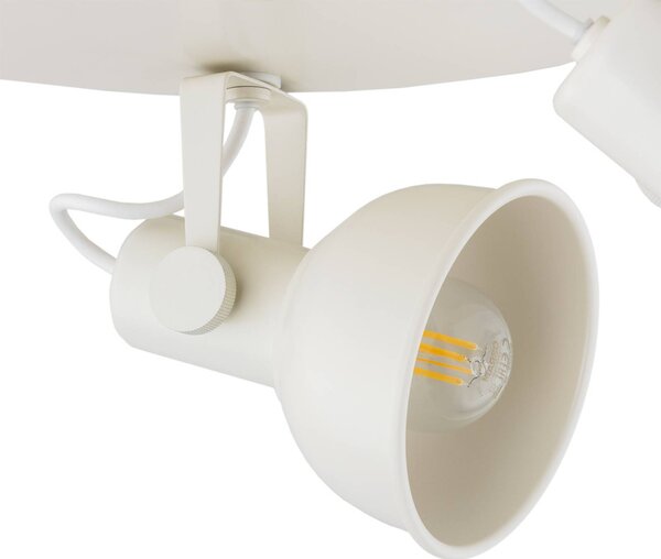 Lampa sufitowa Trogir Argon, możliwość ściemniania, kremowy / amber, salon / jadalnia, metal, industrialny
