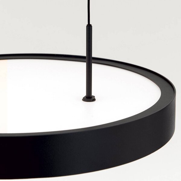 ORION Lampa wisząca Teide, możliwość ściemniania, czarny, salon / jadalnia, aluminium, nowoczesny