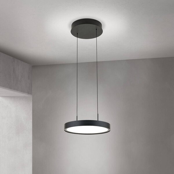 ORION Lampa wisząca Teide, możliwość ściemniania, czarny, salon / jadalnia, aluminium, nowoczesny