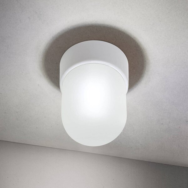 ORION Lampa sufitowa Ostia, możliwość ściemniania, biały / opal, przedpokój, szkło
