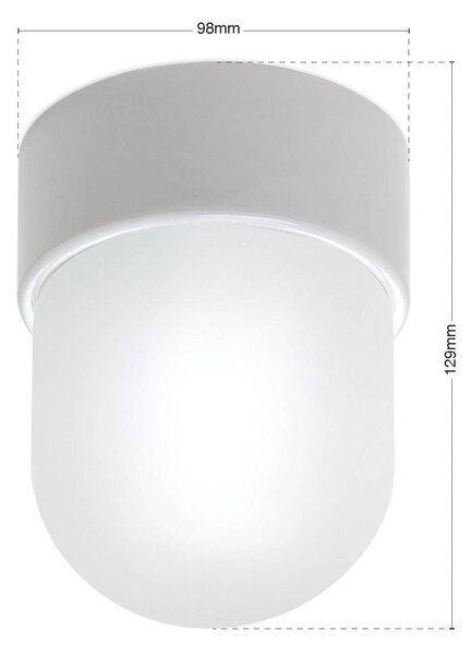 ORION Lampa sufitowa Ostia, możliwość ściemniania, biały / opal, przedpokój, szkło