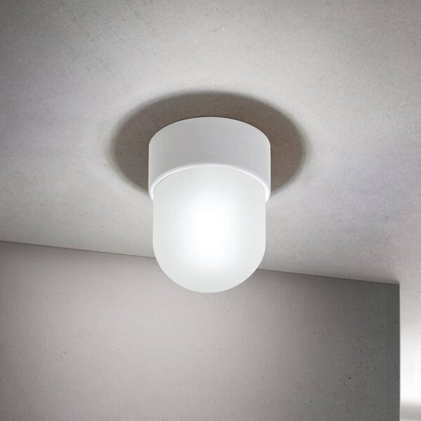 ORION Lampa sufitowa Ostia, możliwość ściemniania, biały / opal, przedpokój, szkło