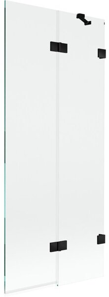 Mexen Lunar parawan nawannowy 2-skrzydłowy prawy 80 x 150 cm, transparent, czarny - 897-080-100-70-00-P