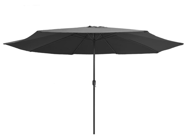 Parasol ogrodowy na metalowym słupku, 390 cm, antracytowy
