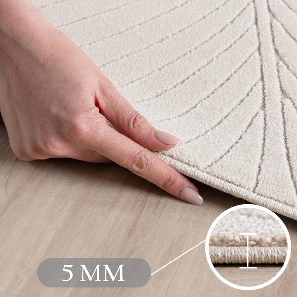 Kremowy okrągły dywan odpowiedni na zewnątrz ø 160 cm Nova 1204 – Ayyildiz Carpets