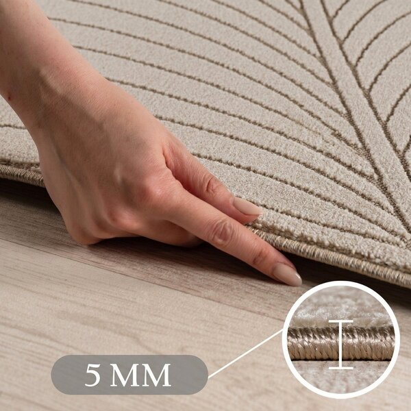 Beżowy okrągły dywan odpowiedni na zewnątrz ø 120 cm Nova 1204 – Ayyildiz Carpets