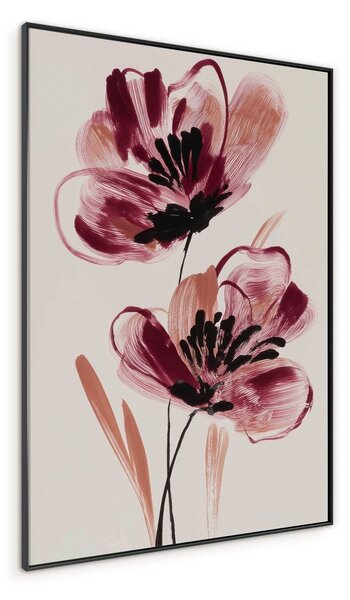 Obraz drukowany z ramą w zestawie/na płótnie 70x100 cm Burgundy Blooms – Styler
