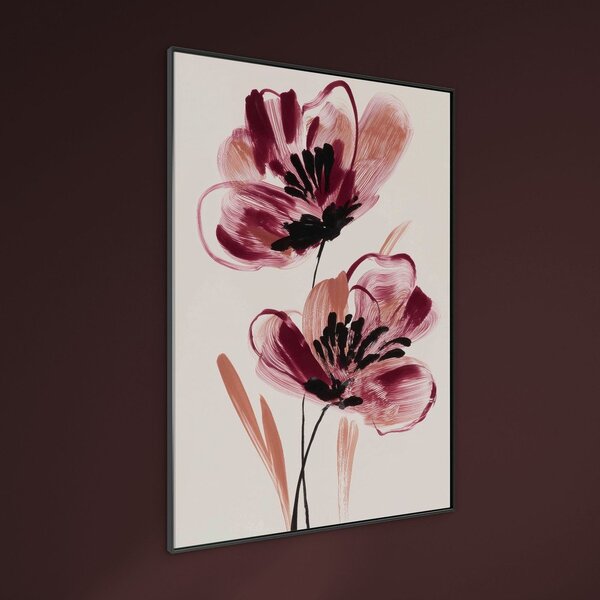 Obraz drukowany z ramą w zestawie/na płótnie 70x100 cm Burgundy Blooms – Styler
