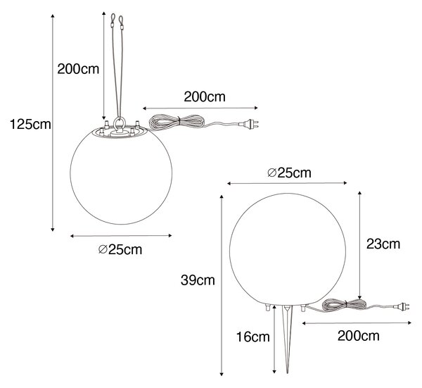 Inteligentna lampa zewnętrzna szara 25 cm IP65 z WiFi A60 - Nura