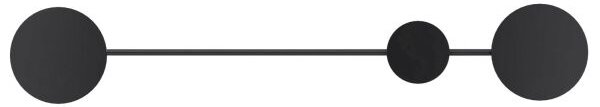 Czarny kinkiet Clex - 2 LED, 120cm