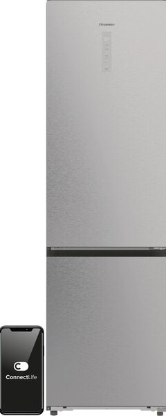 Lodówka HISENSE RB3P410SACC 413l ExtraSpace 34dB No frost 203cm do obudowy WiFi Connectlife Srebrna Smartfresh