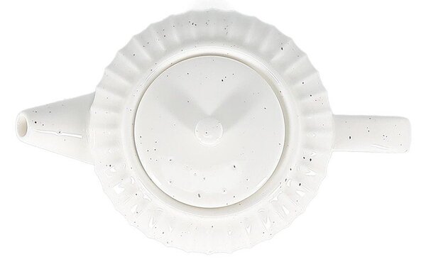 Biały dzbanek do herbaty new bone china 540 ml Ora Gloss – Salt&Pepper