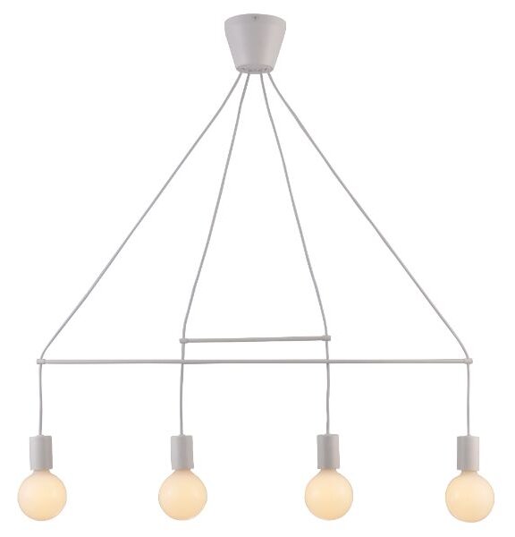 Biała lampa wisząca Alto - nowoczesna, 4 żarówki