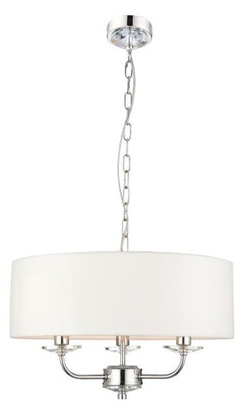 Lampa wisząca Nixon - Endon Lighting - biała, srebrna