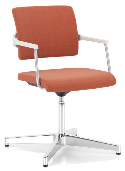 Obrotowe krzesło konferencyjne na stopkach 2ME-W ST53-POL ARM-CR