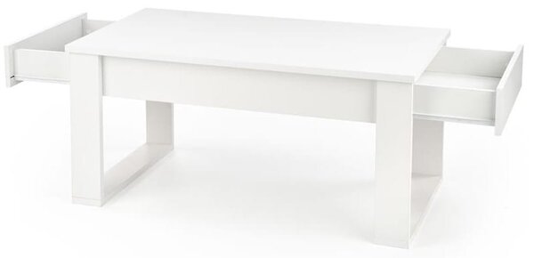 Biała ława kawowa z szufladami | Umeblowana.com