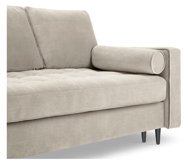 Beżowa aksamitna rozkładana sofa Milo Casa Santo