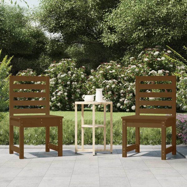 Krzesła ogrodowe, 2szt., miodowy brąz, 50x48x91,5cm, lita sosna