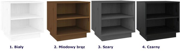 Biała drewniana szafka nocna D5-B87