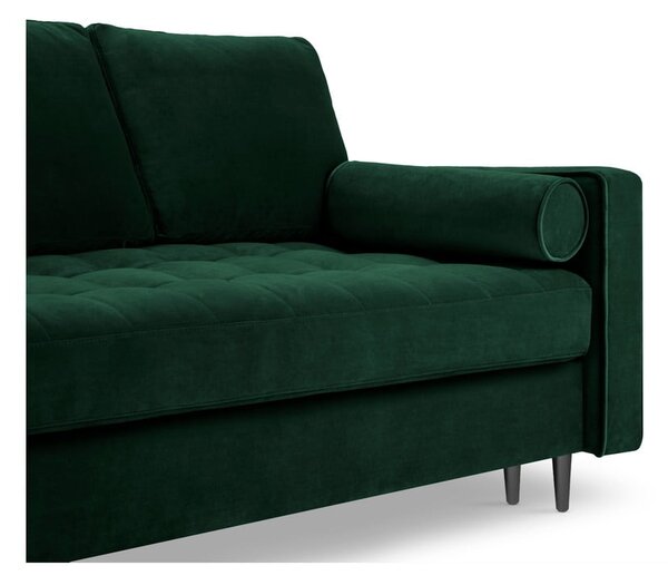 Zielona aksamitna rozkładana sofa Milo Casa Santo