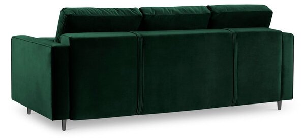 Zielona aksamitna rozkładana sofa Milo Casa Santo