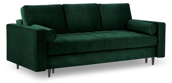 Zielona aksamitna rozkładana sofa Milo Casa Santo