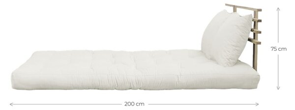 Sofa rozkładana z lnianym obiciem Karup Design Shin Sano Natural/Linen